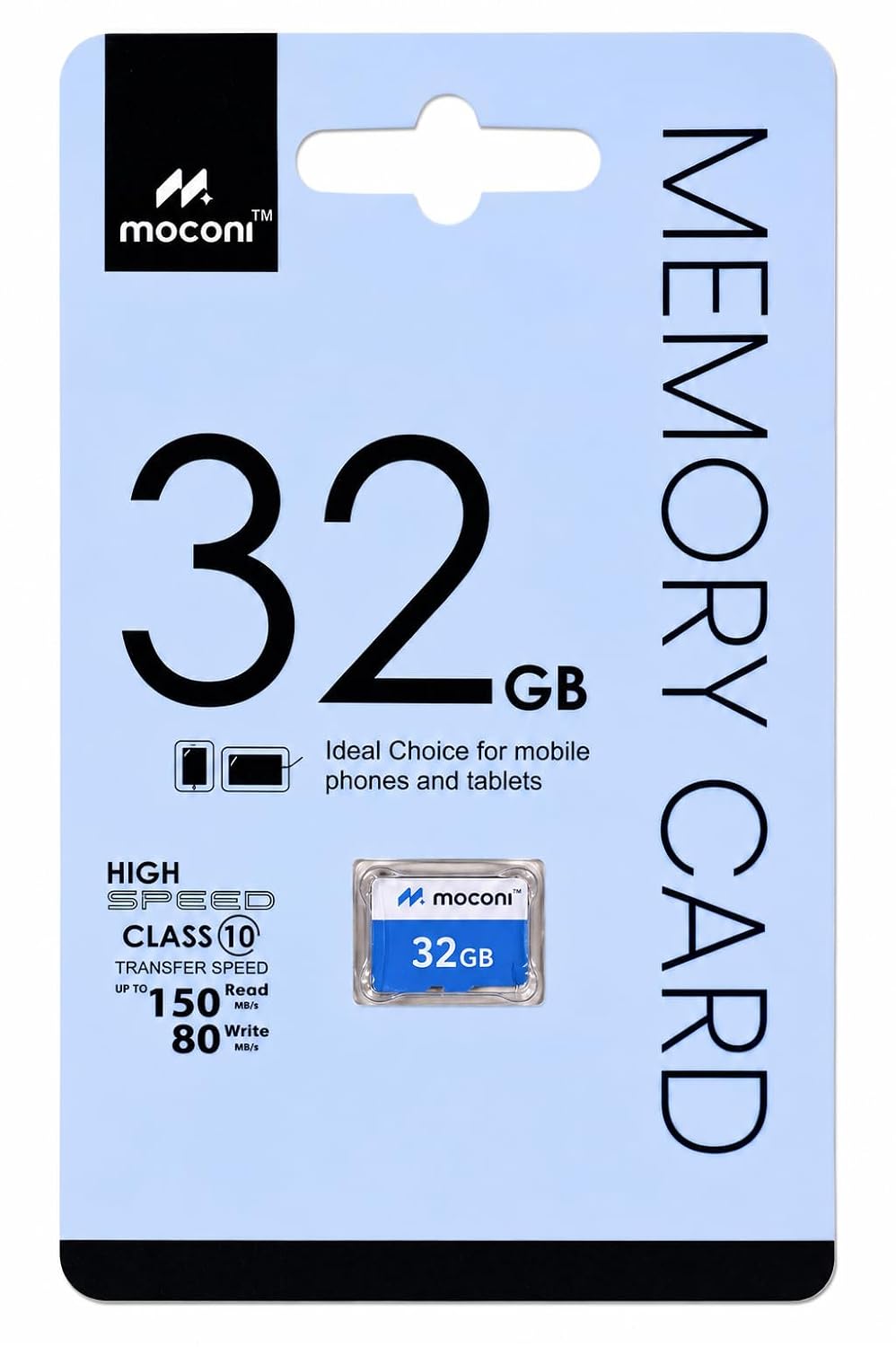Moconi™ 32GB Memory Card with SD Adapter, Grade U-3/A1/V30 Class 10, Up to 70 Mbps Reading & 150 Mbps Writing Speed with High Performance of Data Transfer (32, GB) - Image 2