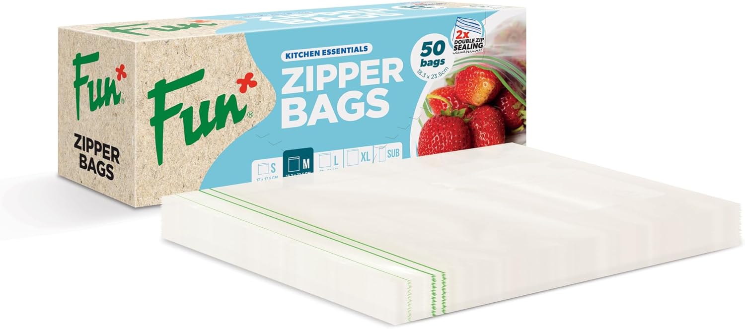 18.3x23.5cm, Clear, Medium - Leak-Proof & Durable Kitchen & Food Storage Essentials(Pack of 50)
