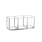 ORiTi 3 Slot Clear Acrylic Makeup Brush Holder Organizer,Eyeliners Display Holder Cosmetic Brushes