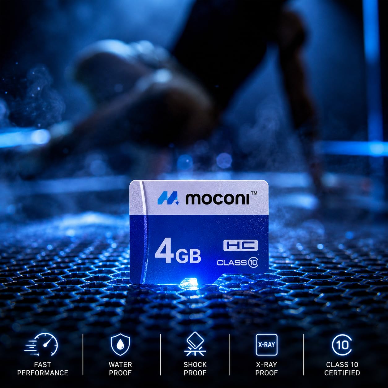 Moconi™ Memory Card 4GB Class 10, | 40MB/s Read, 20MB/s Write Speed | Compitable with Smartphones, Camera, CCTV | Drop Protection | Memory Card | 3 Yrs Warranty. 4GB - Image 4