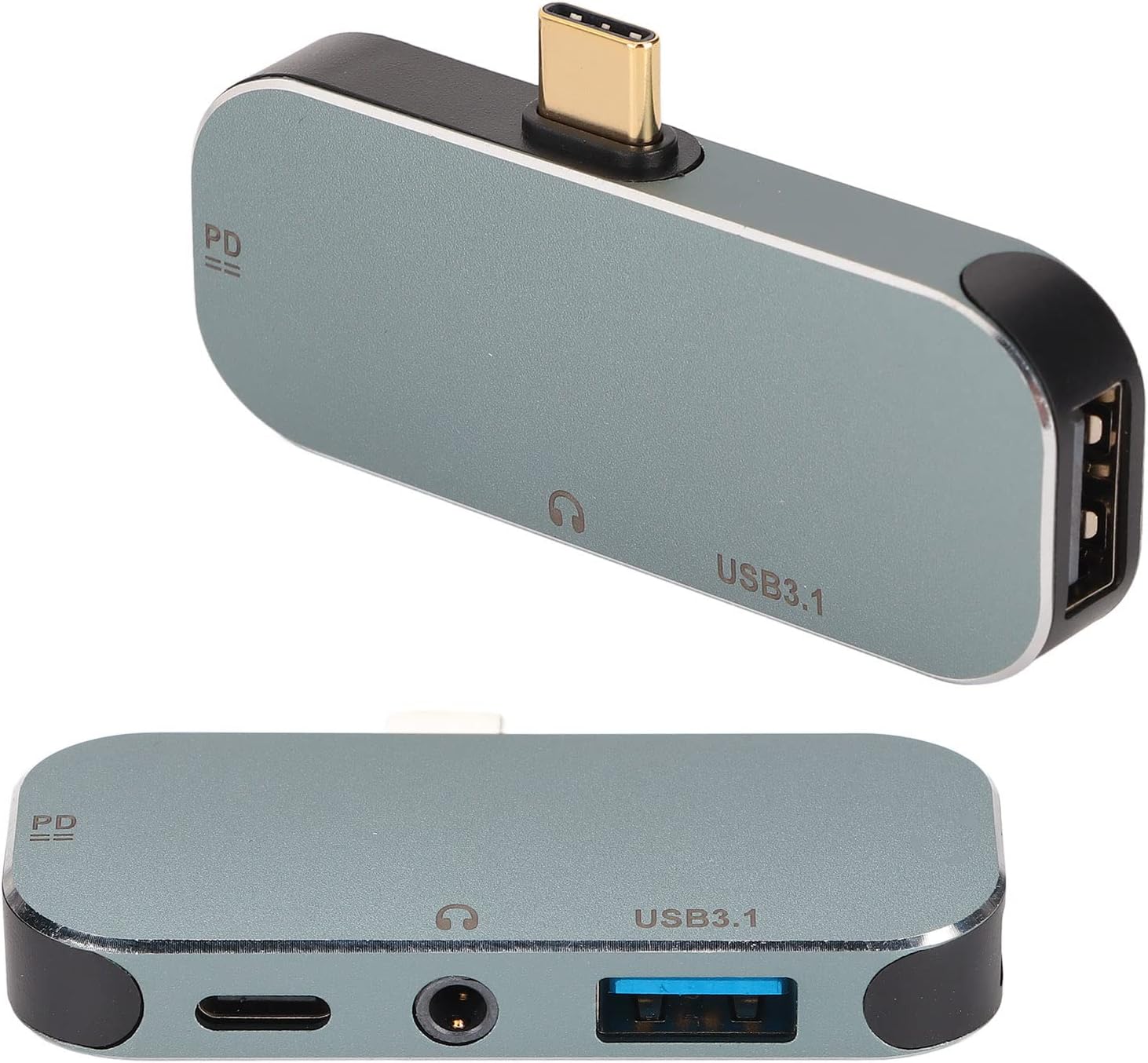 5 in 1 Mini HUB Type C Hub Hot Swappable 10Gbps 100W Type c Expansion Dock Type C to PD+Type C+AUX+USB3.1+AUX+USB2.0 Hub for Win for Android for OS X - Image 4