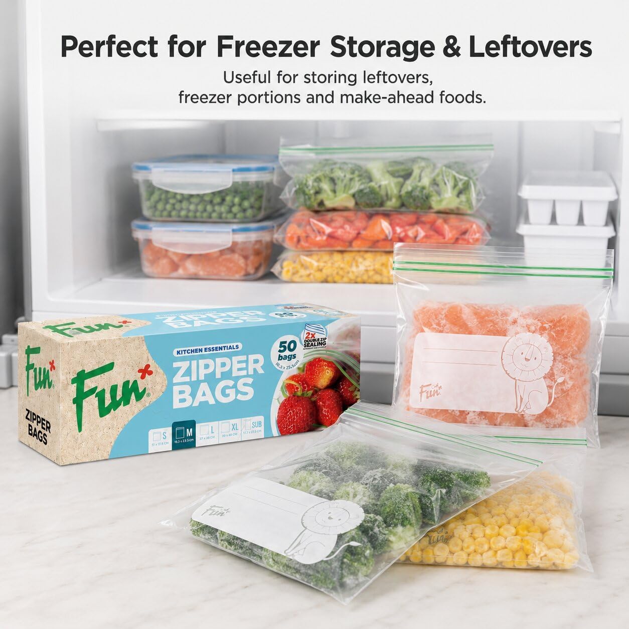 18.3x23.5cm, Clear, Medium - Leak-Proof & Durable Kitchen & Food Storage Essentials(Pack of 50) - Image 6