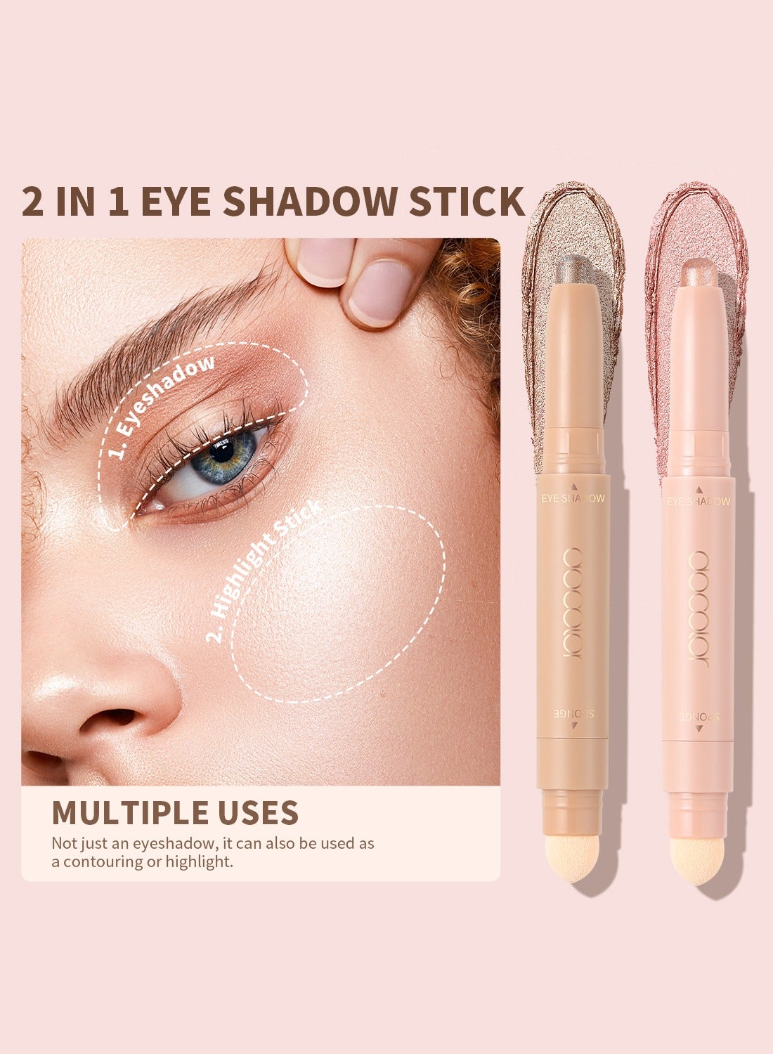 2 Pcs Double-Ended Eyeshadow Sticks – Crease-Proof & Waterproof for All-Day Wear - Image 5