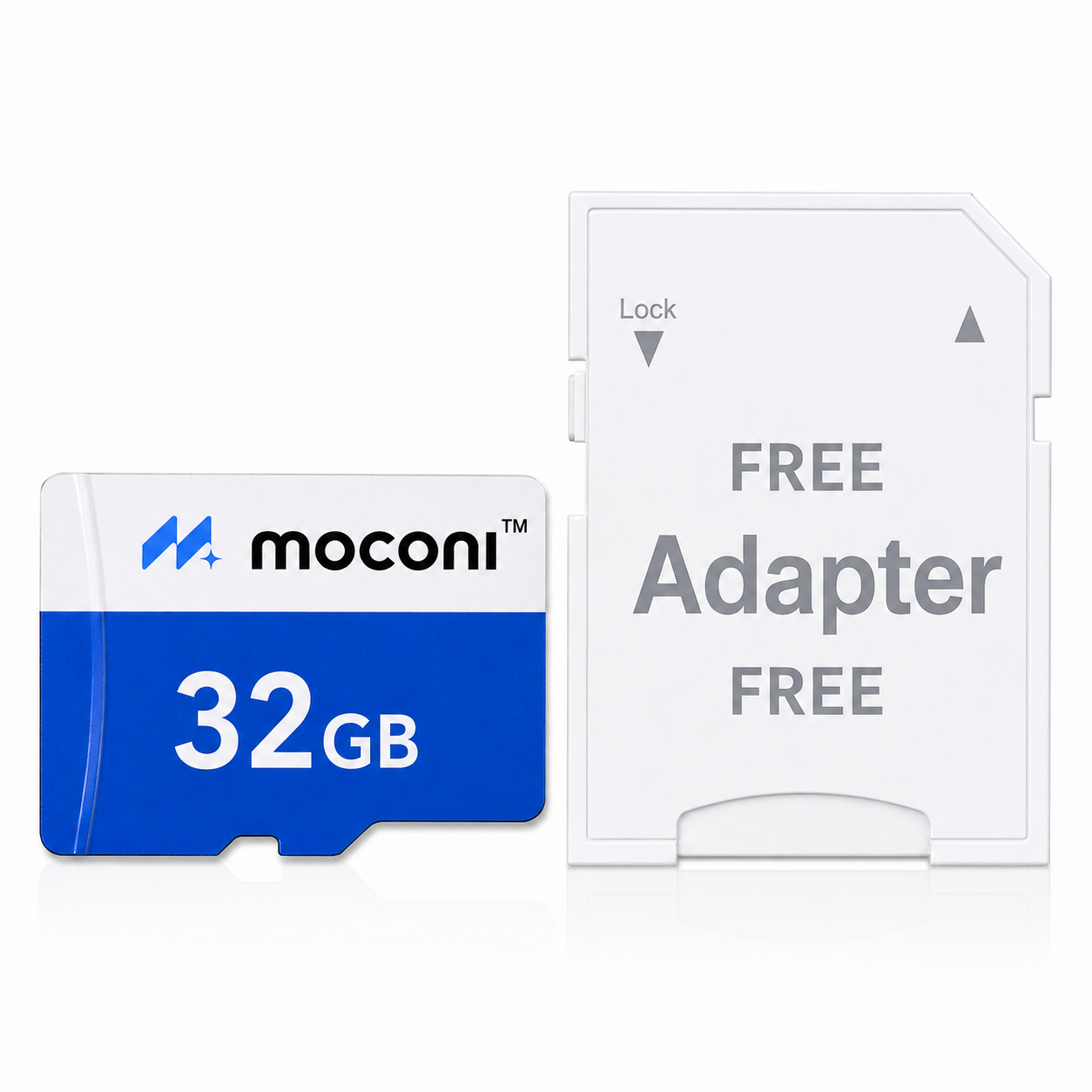 Moconi™ 32GB Memory Card with SD Adapter, Grade U-3/A1/V30 Class 10, Up to 70 Mbps Reading & 150 Mbps Writing Speed with High Performance of Data Transfer (32, GB)