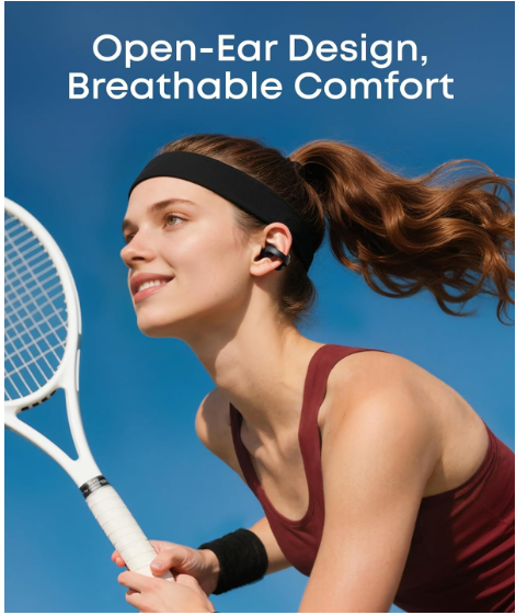Soundcore C50i by Anker Open Ear Earbuds, Clip On Earbuds, Clip Headphones Ultra-Comfort for Running Workout, 12mm Drivers for Powerful Bass, 28H Playtime, Secure Fit, Hi-Res, IP55, Bluetooth 6.0 - Image 2