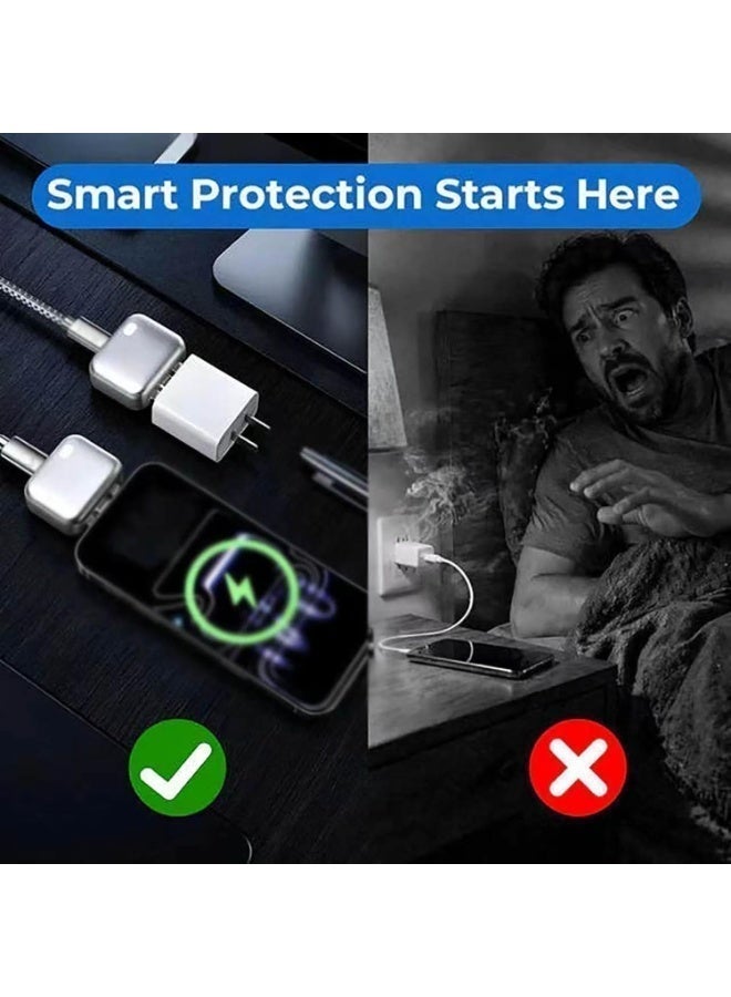 Stop Charge Smart Charger, Auto Disconnect Charging Cable Protector, Full Charge Eject Device, Overcharge Protection Adapter for Phone Tablet USB Charging Cable (1pcs) - Image 3