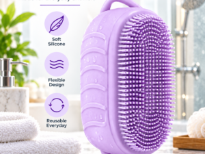 Silicone Body Scrubber – Soft Back Scrubber for Shower & Bath