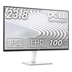 Dell S2425H 24 Inch FHD Monitor – 100Hz IPS Display with Built-in Speakers, 99% sRGB, Dual HDMI, Ultrathin Bezel, White