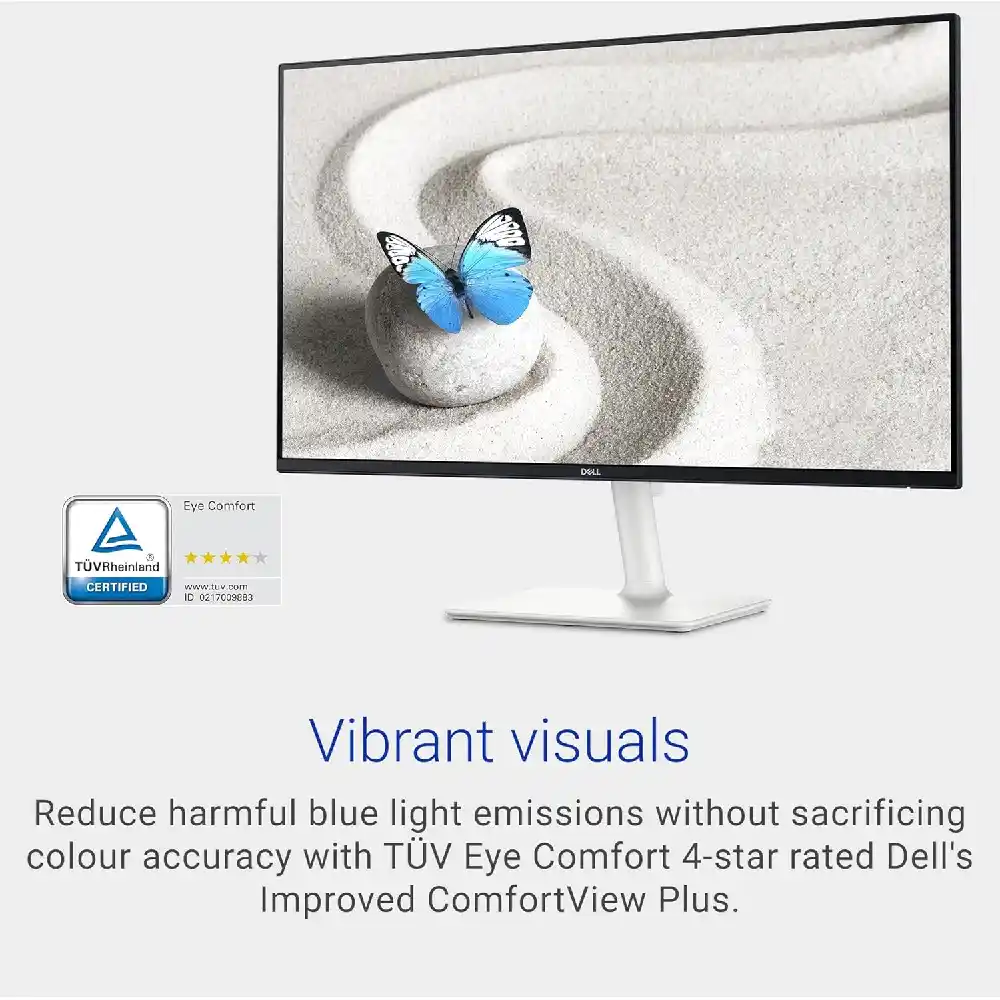 Dell S2425H 24 Inch FHD Monitor - 100Hz IPS Display with Built-in Speakers, 99% sRGB, Dual HDMI, Ultrathin Bezel, White - Image 5