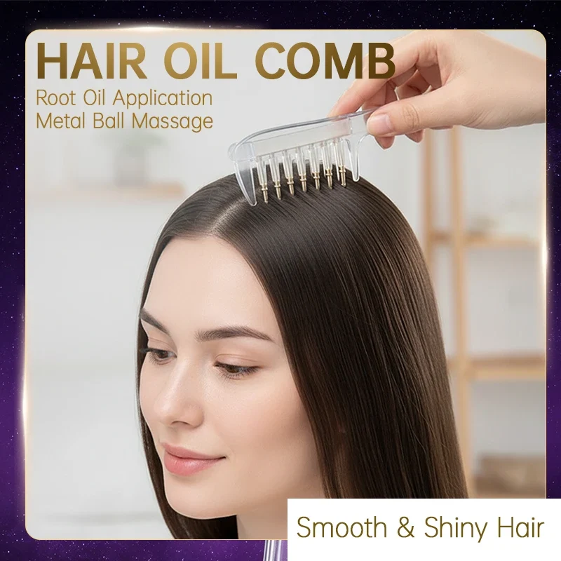 Scalp Oil Applicator Comb,With Fillable Scalp Serum Dispenser,Hair Oil Dispenser Comb,Ergonomic Handle, Scalp Massager, Portable Design, for Women and Men, Hair Growth Use - Image 3