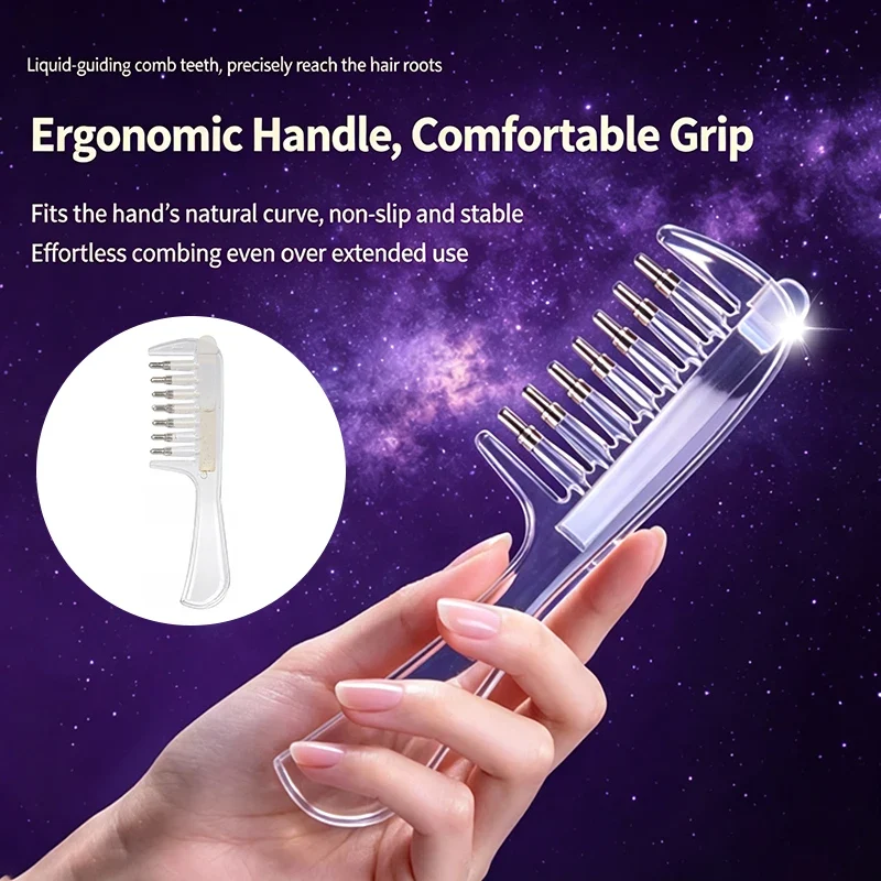 Scalp Oil Applicator Comb,With Fillable Scalp Serum Dispenser,Hair Oil Dispenser Comb,Ergonomic Handle, Scalp Massager, Portable Design, for Women and Men, Hair Growth Use - Image 5