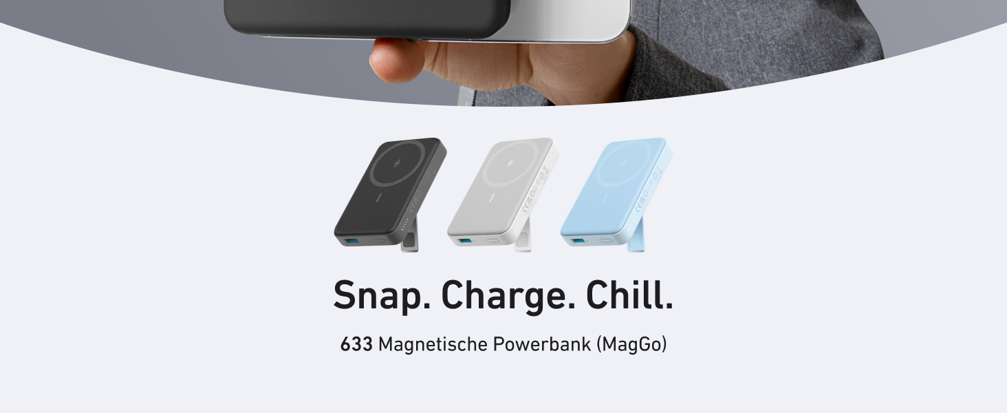Anker 633 Magnetic Power Bank, 10,000mAh Foldable Magnetic Wireless Portable Charger, Only for iPhone17/17 Air/17 Pro/17 Pro Max, iPhone 16/15/14 Series(Black) - Image 3