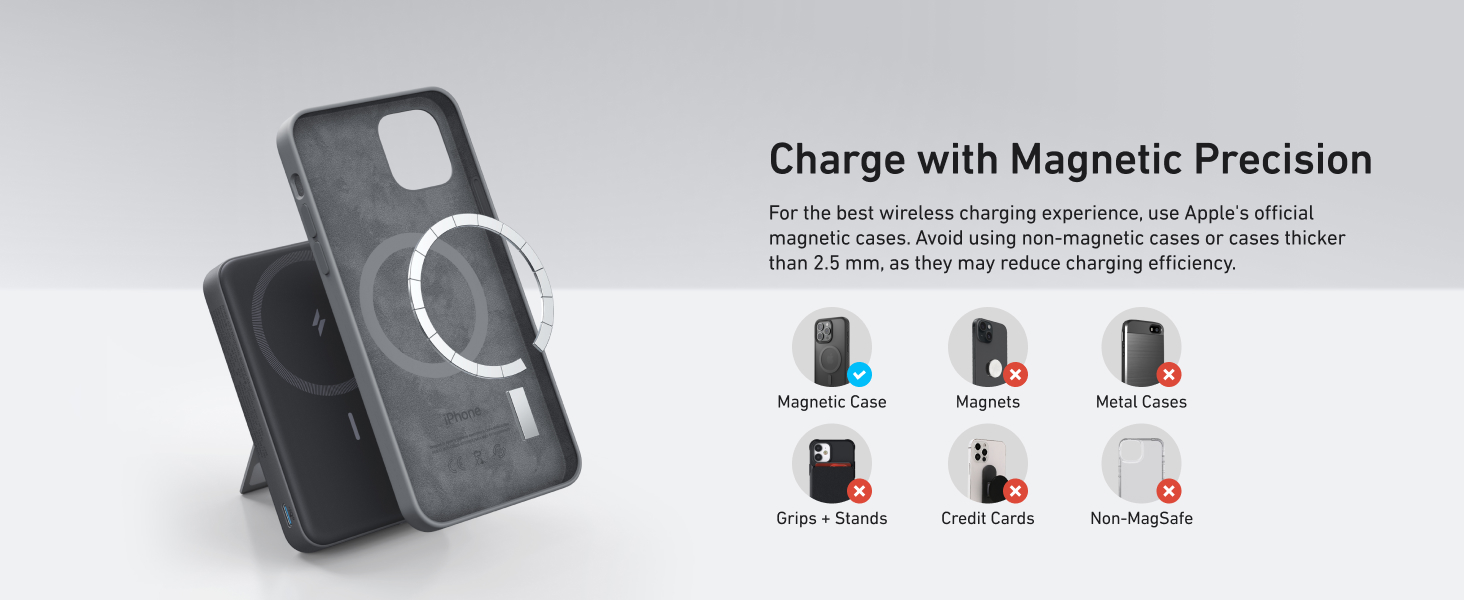 Anker 633 Magnetic Power Bank, 10,000mAh Foldable Magnetic Wireless Portable Charger, Only for iPhone17/17 Air/17 Pro/17 Pro Max, iPhone 16/15/14 Series(Black) - Image 4