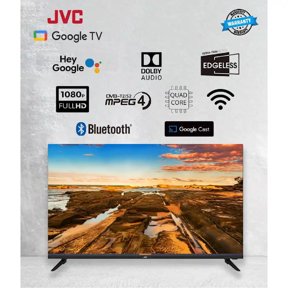 JVC 43 Inch Full HD Google Smart TV with Chromecast Dolby Audio Bluetooth LT-43N5165 - Image 3
