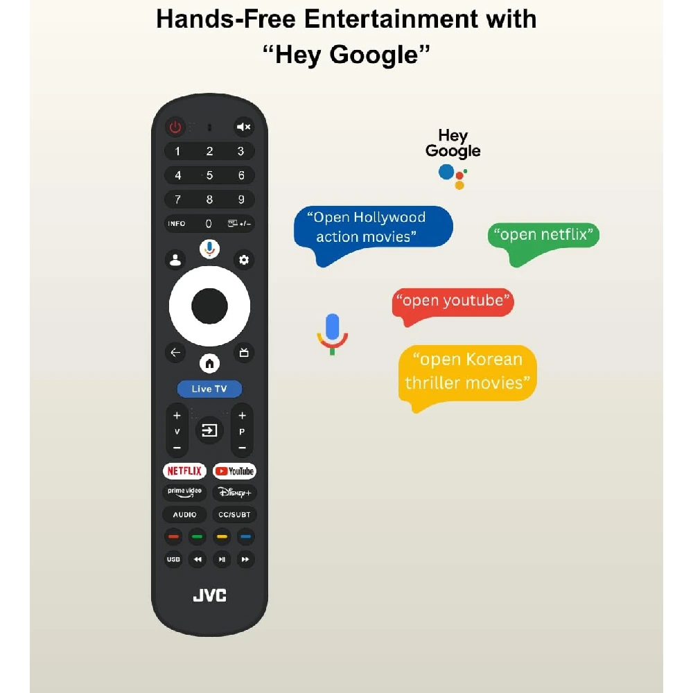 JVC 43 Inch Full HD Google Smart TV with Chromecast Dolby Audio Bluetooth LT-43N5165 - Image 6