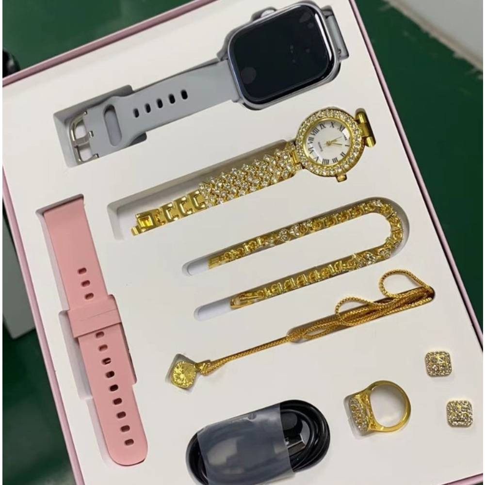 A58 plus smart watch with womens jewelry diamond set 8-in-1 Bluetooth sports watch - Image 3