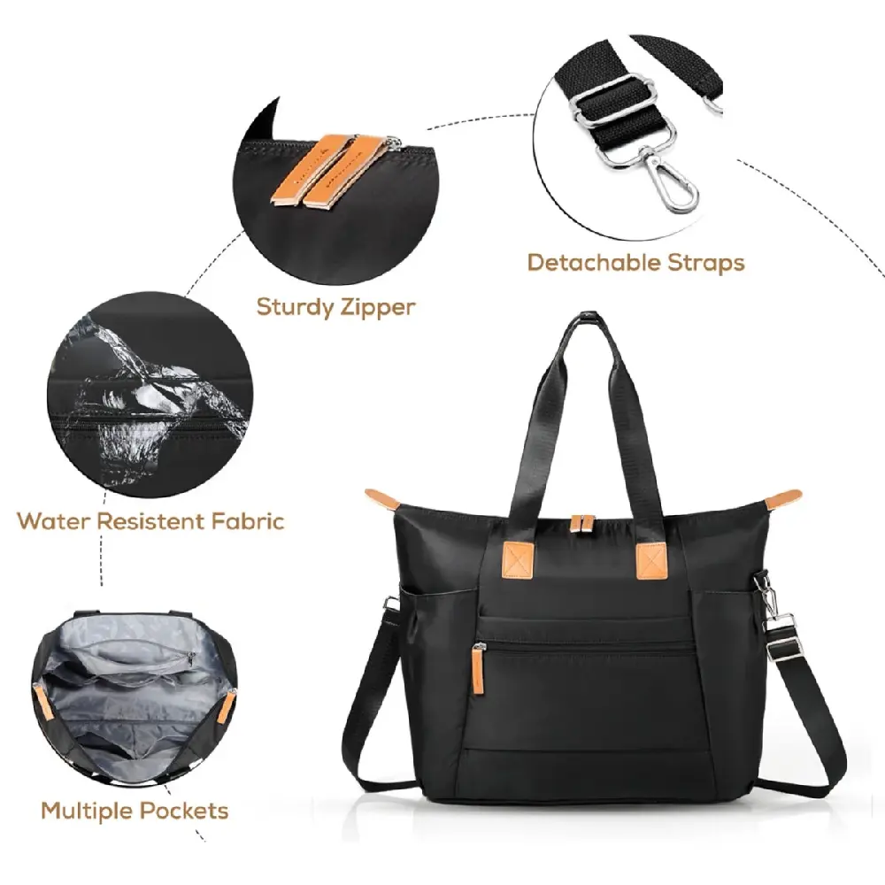 Little Story Zurich Pack and Go Baby Travel Diaper Bag - Black - Image 2