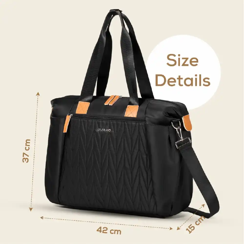 Little Story Zurich Pack and Go Baby Travel Diaper Bag - Black - Image 4