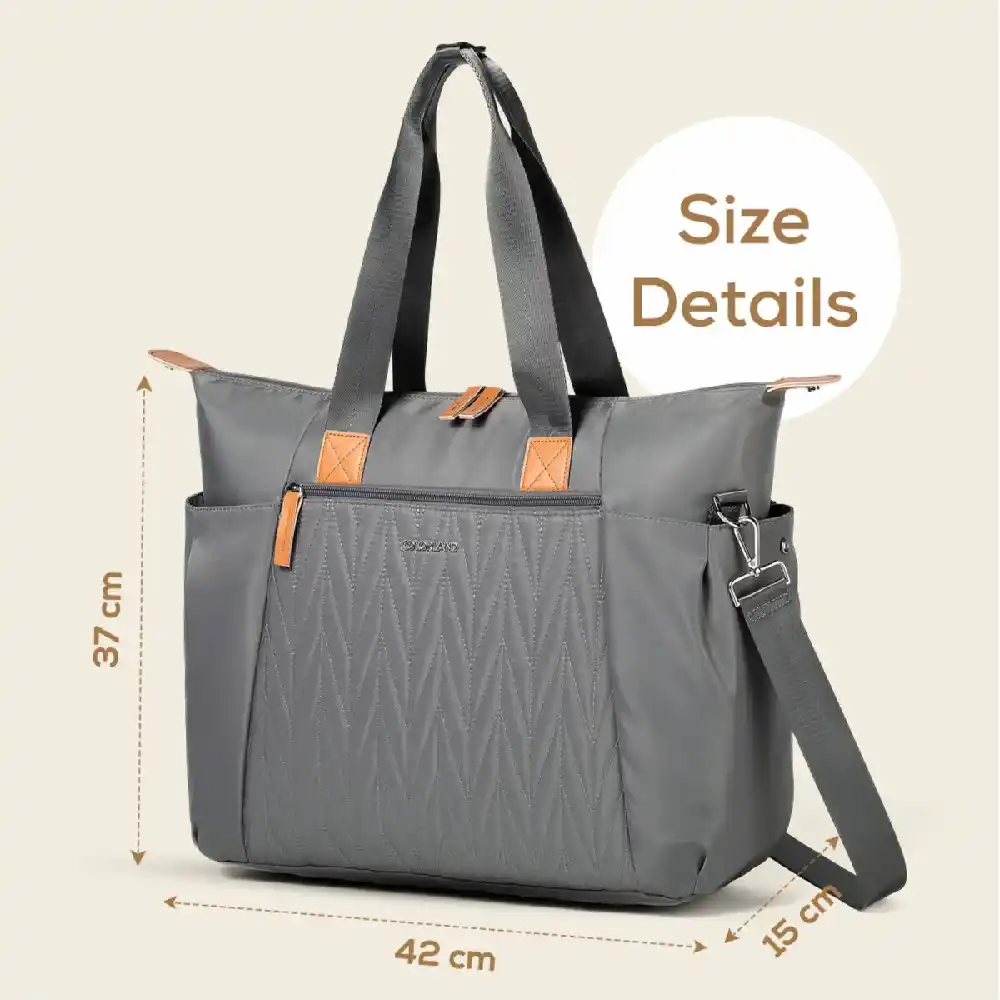 Little Story Zurich Pack and Go Baby Travel Diaper Bag - Gray - Image 3