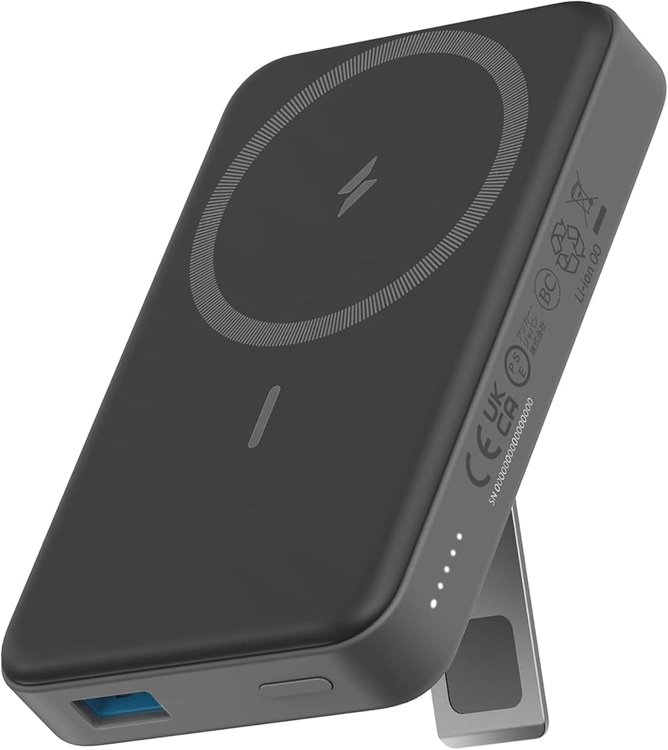 Anker 633 Magnetic Power Bank, 10,000mAh MagSafe Portable Charger, PD 20W Foldable Stand Wireless Charger with 20W USB-C Power Delivery, MagSafe-Compatible for iPhone 16/15/14/13/12 Series, Black