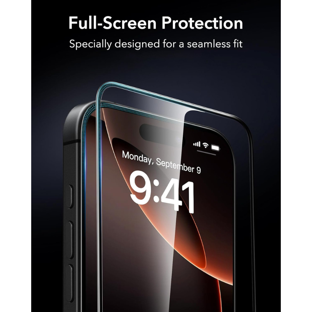 Trands iPhone 17 Pro Magnetic Screen Protector Clear 9H Tempered Glass Shatterproof 3D Curved Edge TR-SP4761 - Image 2