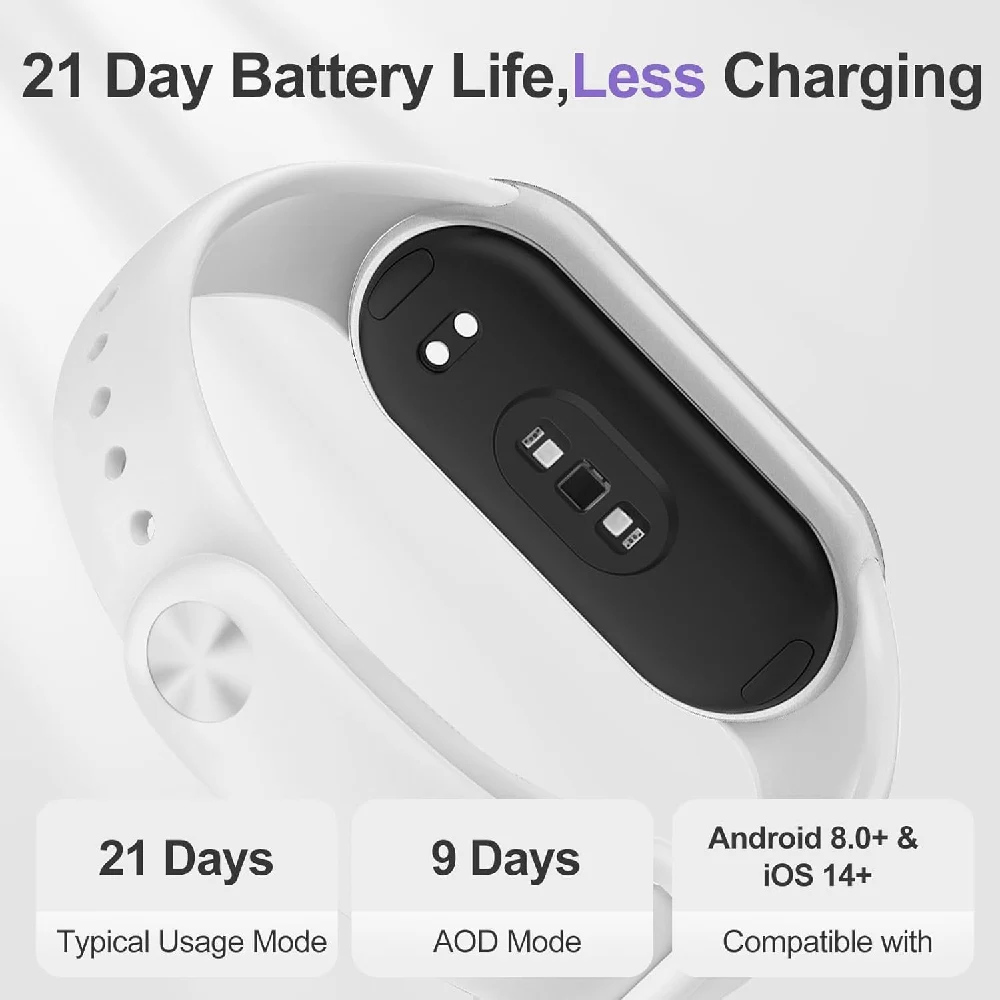 Xiaomi Smart Band 10 Ceramic Edition Pearl White 1.72 AMOLED NFC 21 Days Battery Fitness Tracker Bluetooth Smart Band - Image 3