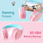 Eazy Kids Bluetooth 5.4 Wireless Headset – Pink – EZ-BTHS-PI - Image 4